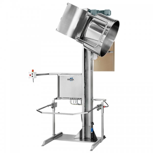 Dough Bowl Lift BL for dough hanling lifting and tipping in bakery make-up dough lines Glimek
