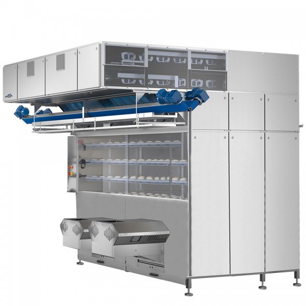 Intermediate pocket proofer for industrial bakeries - flexible pocket proofer in stainless steel with modular layout