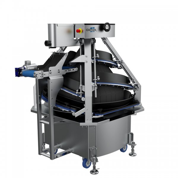 Robust and flexible dough handling conical rounder for bakeries, high capcity rounder CR600 Glimek