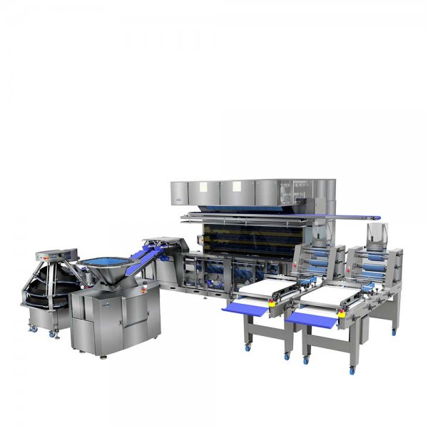 Make-up dough line high capacity for bakery Bread Line 600 up to 100 cuts per minute Glimek